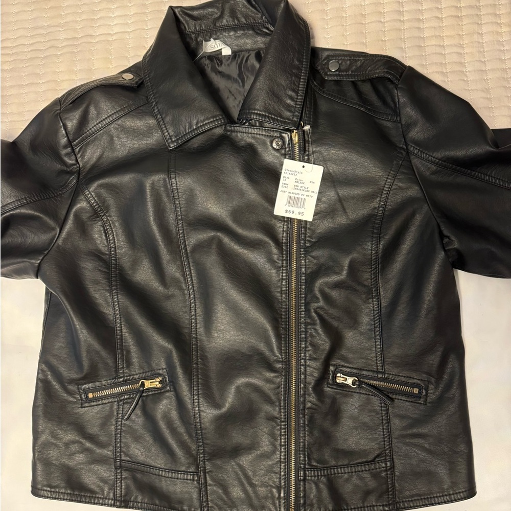 Brand new leather like just married jacket